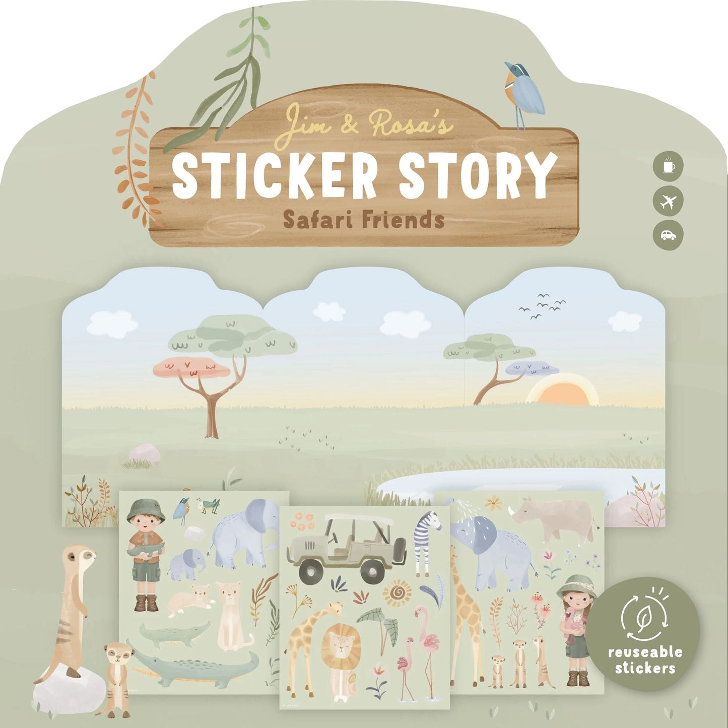 Reusable sticker book - Jim and Rosa