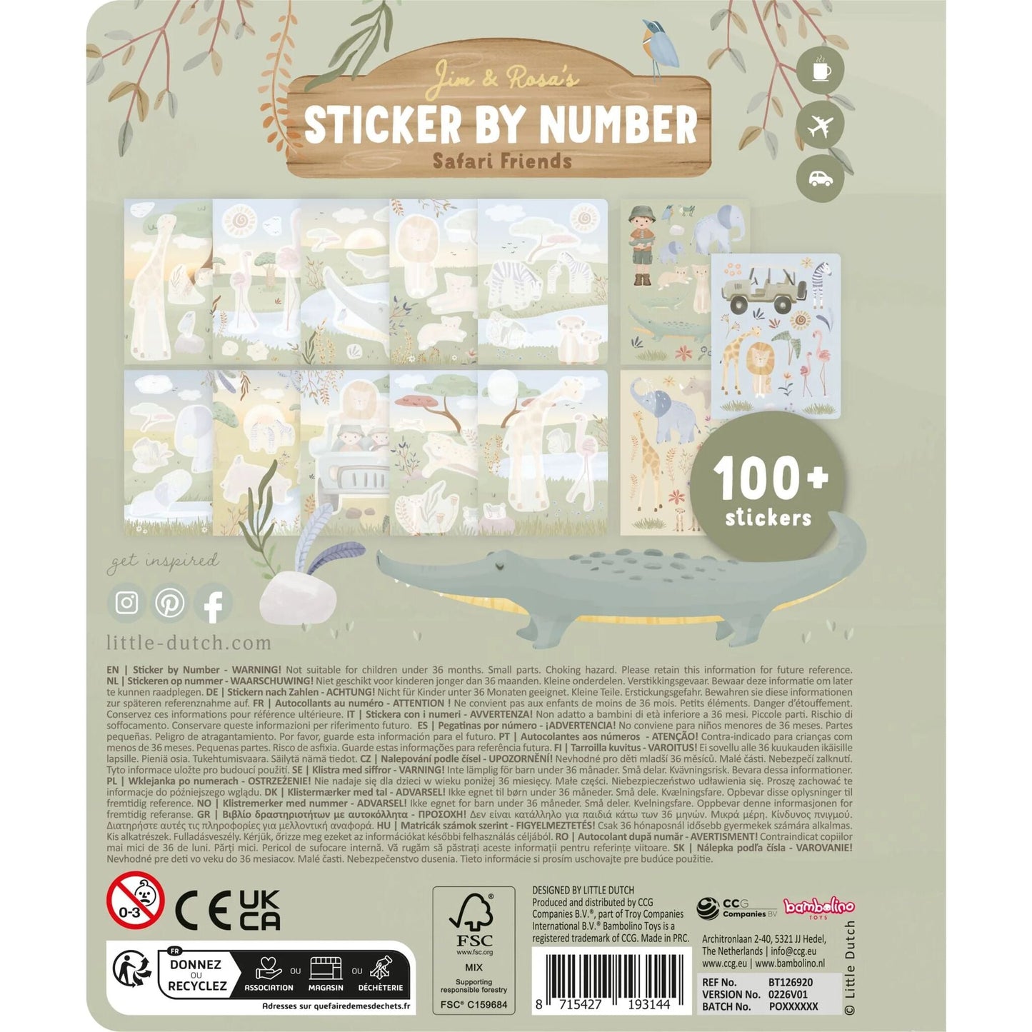 Sticker book by numbers - Jim