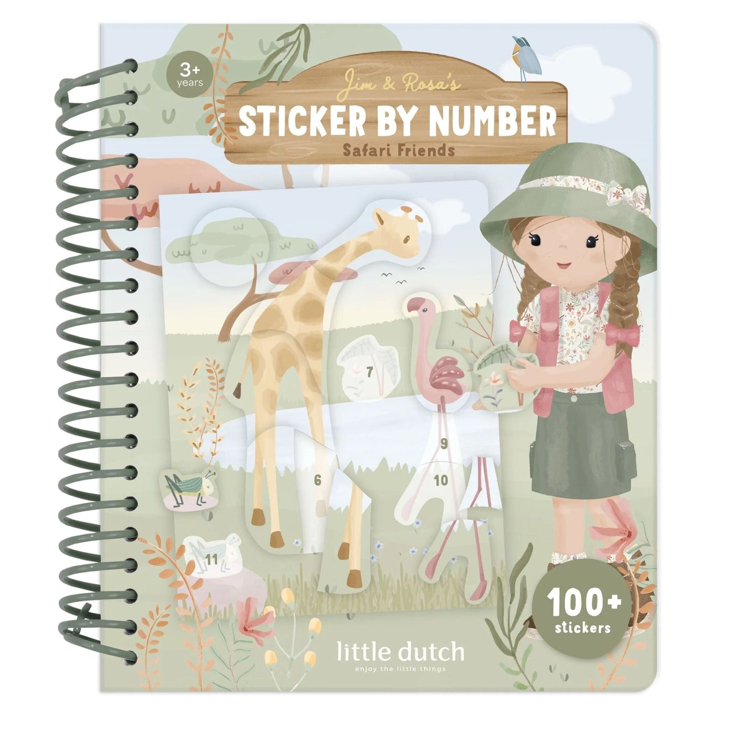 Sticker book by numbers - Rosa