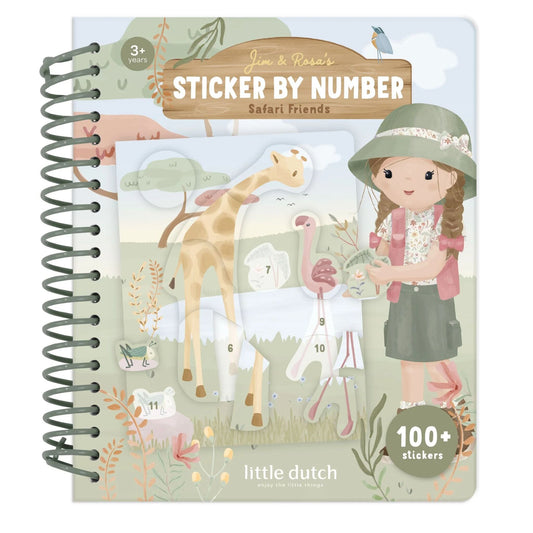 Sticker book by numbers - Rosa